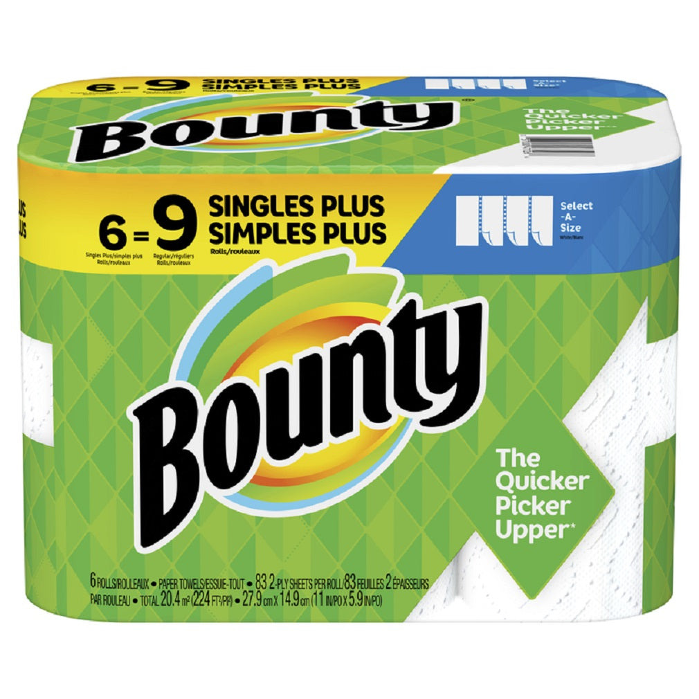Bounty 47726 Select-A-Size Paper Towels, White, 83 Sheet