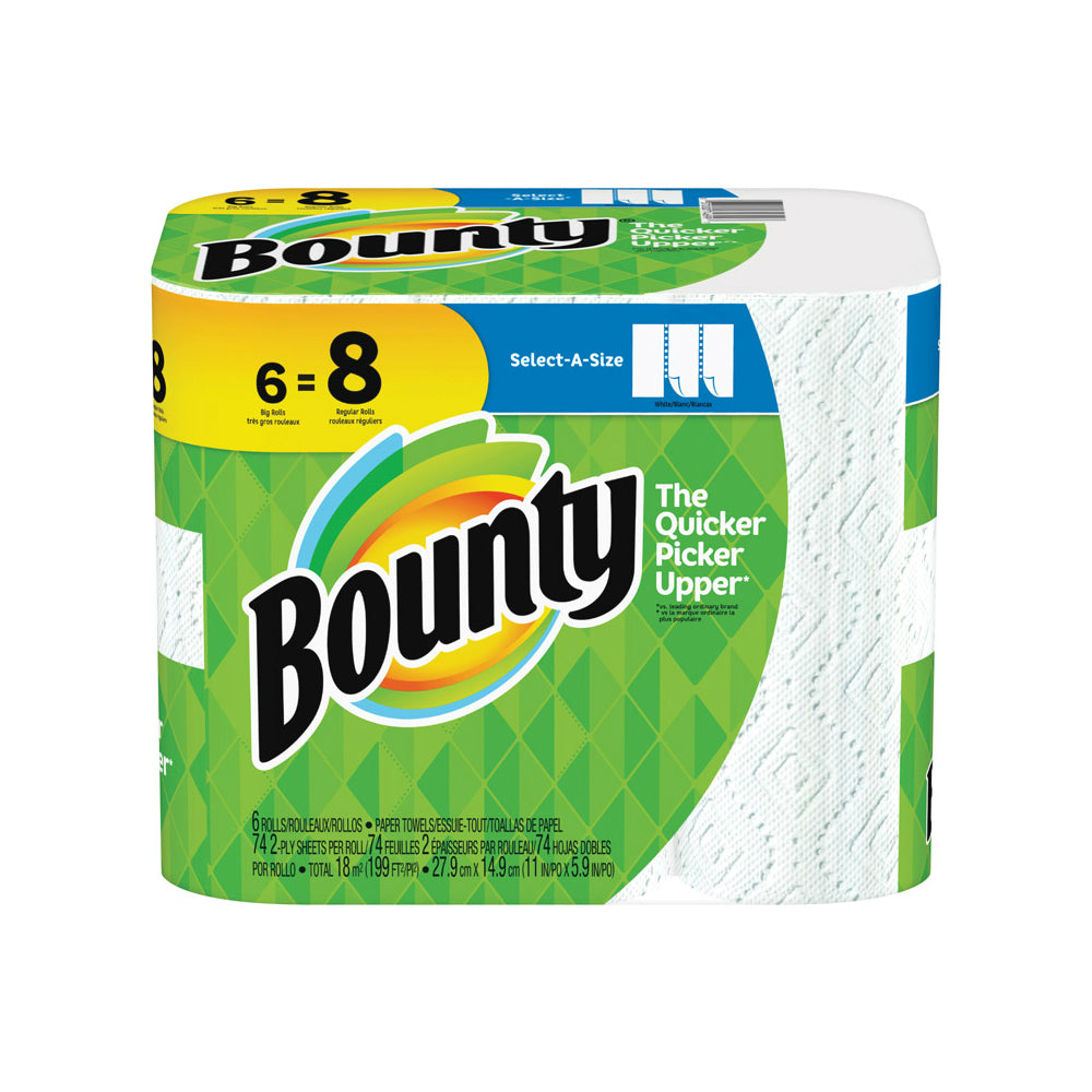 Bounty 74699 Select-A-Size Paper Towels, White