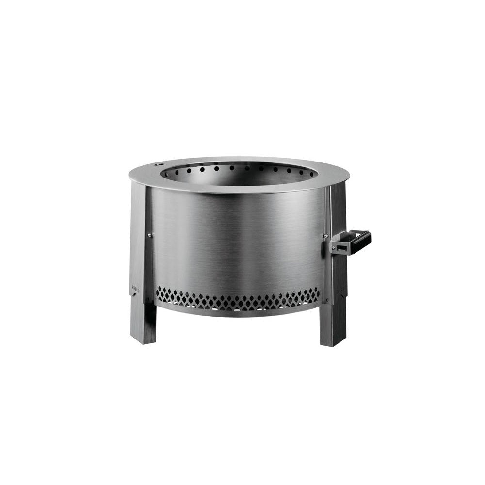 Breeo BR-YS-SS Round Multi-Fuel Fire Pit, 19 Inch, Stainless Steel