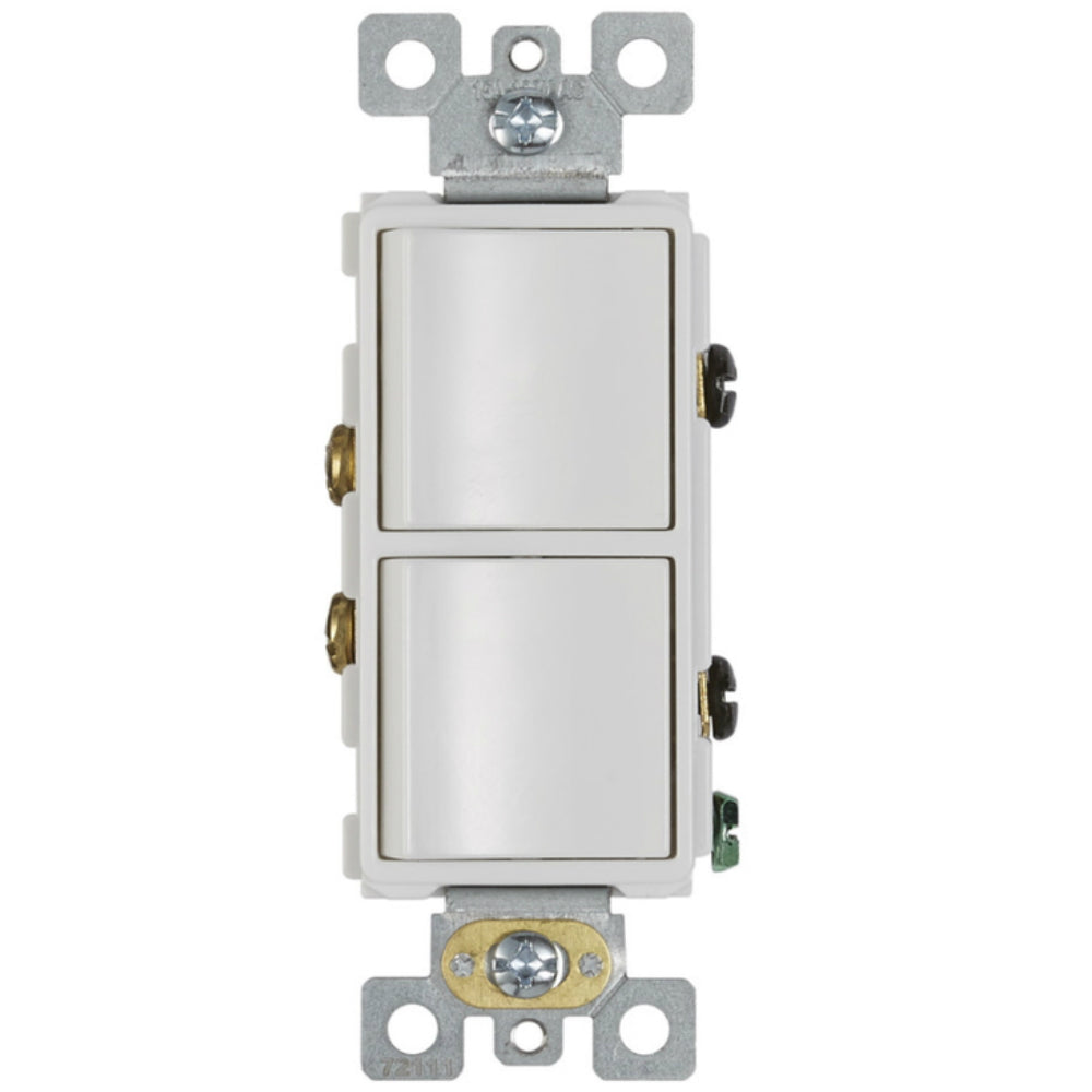 Broan P2RW 2-Way Rocker Switch, White, 15 Amps