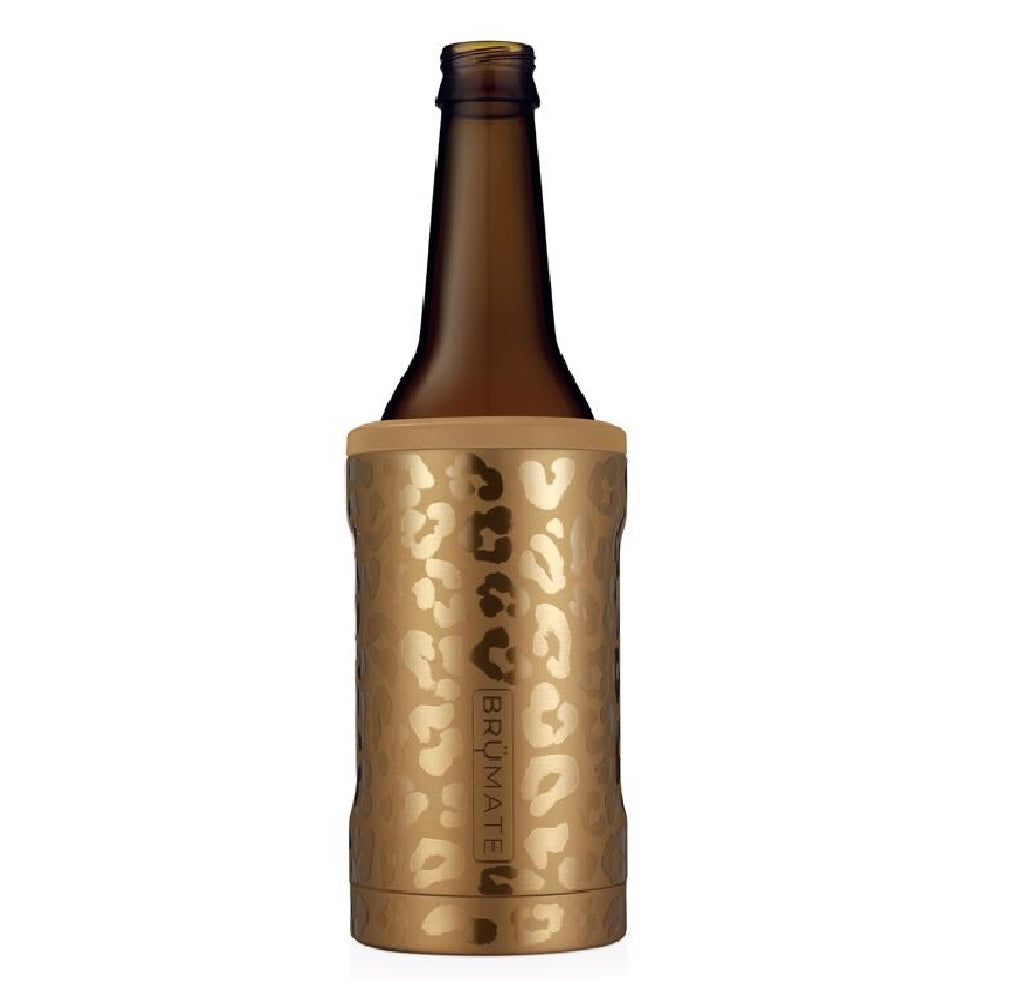 BruMate DWHB12GLE Hopsulator Bottle Can Insulator, Gold Leopard