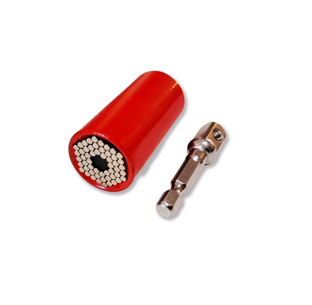 BulbHead 16275-8 Red Dog Universal Socket Tool, Red/Silver