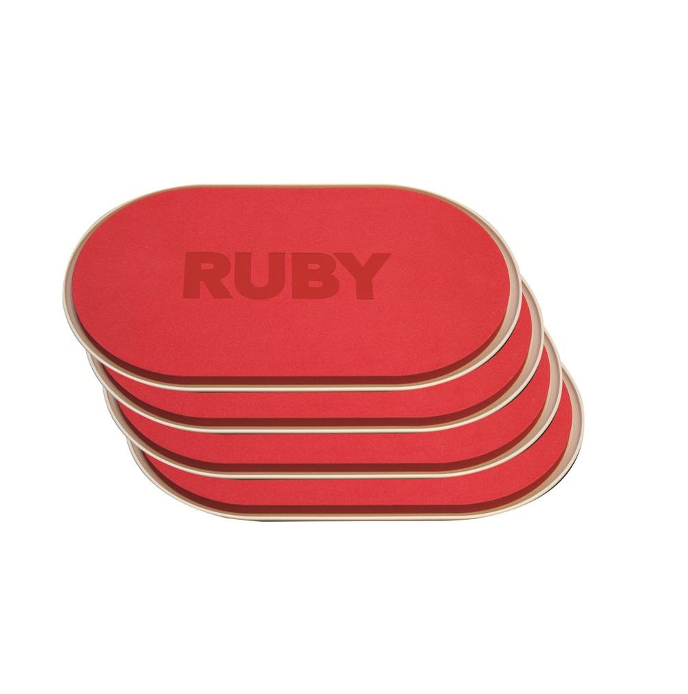 BulbHead 15930-6 Ruby Furniture Movers, Plastic/Rubber, Pac of 4
