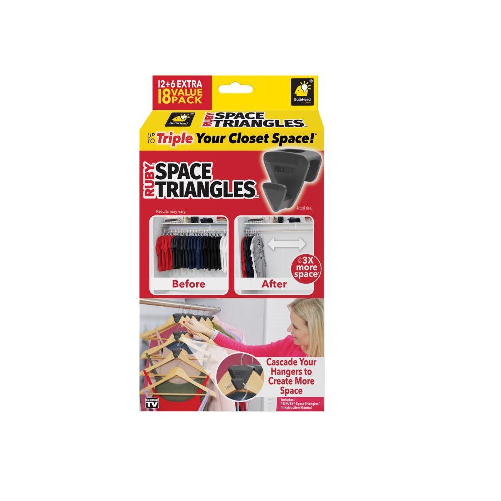 BulbHead 16252-8 Ruby Space Triangles, Black, Plastic