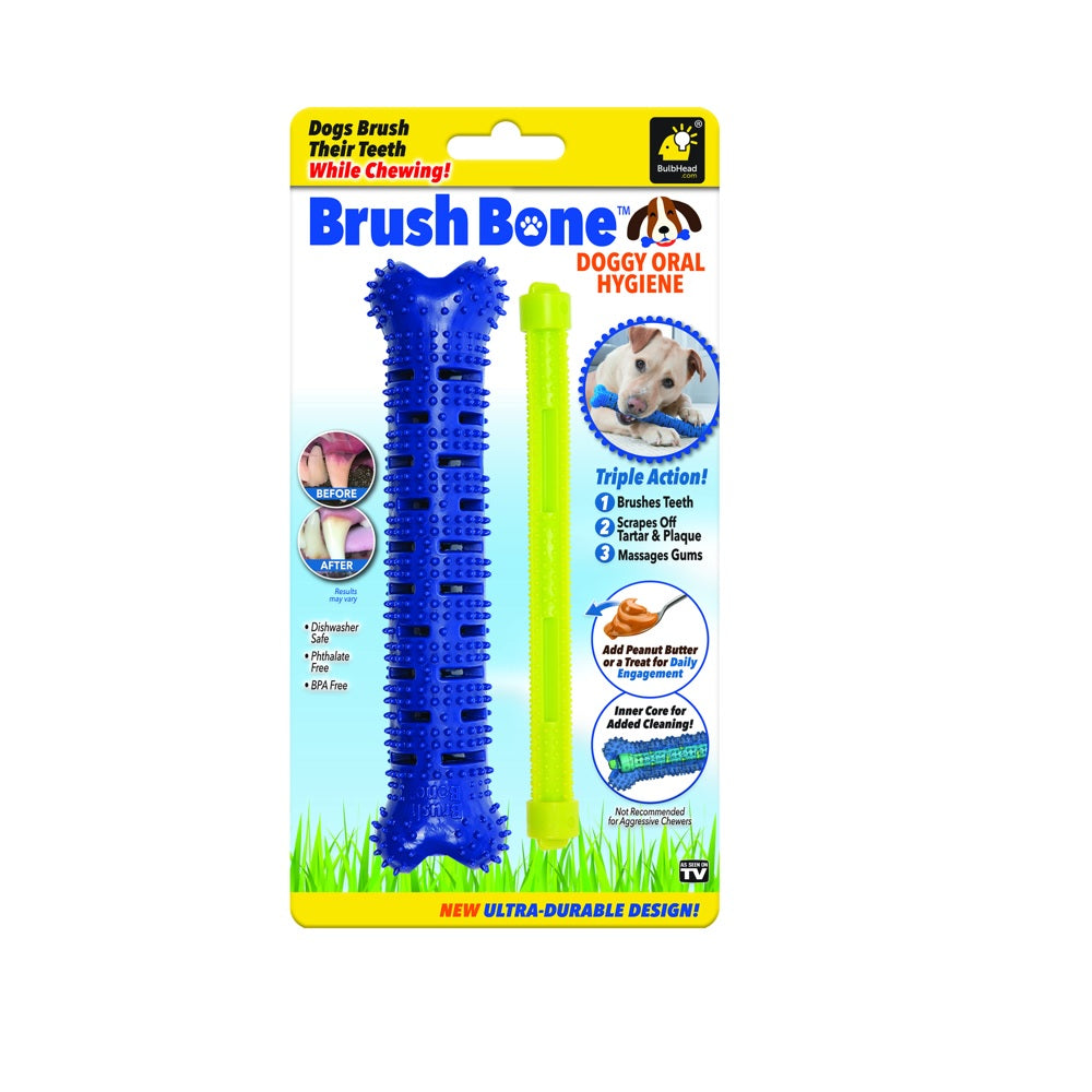 Bulbhead 15568-6 Brush Bone As Seen On TV Dog Self Brushing Toothbrush, Rubber