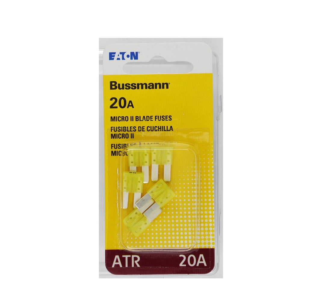 Bussmann BP/ATR-20-RP 20 amps ATR Blade Fuse, Yellow