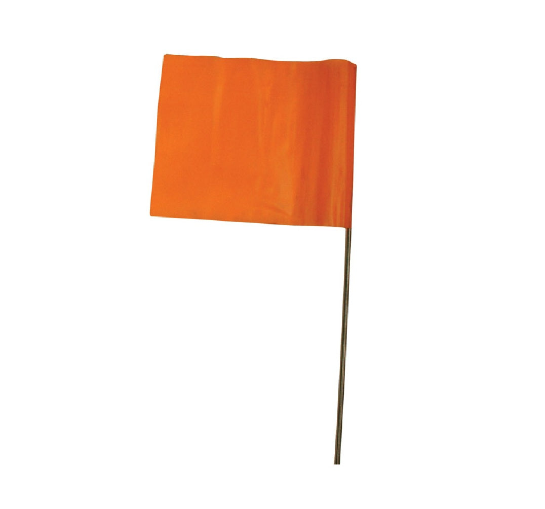C.H. Hanson 15275 Plastic Marking Flag, Orange, 15"