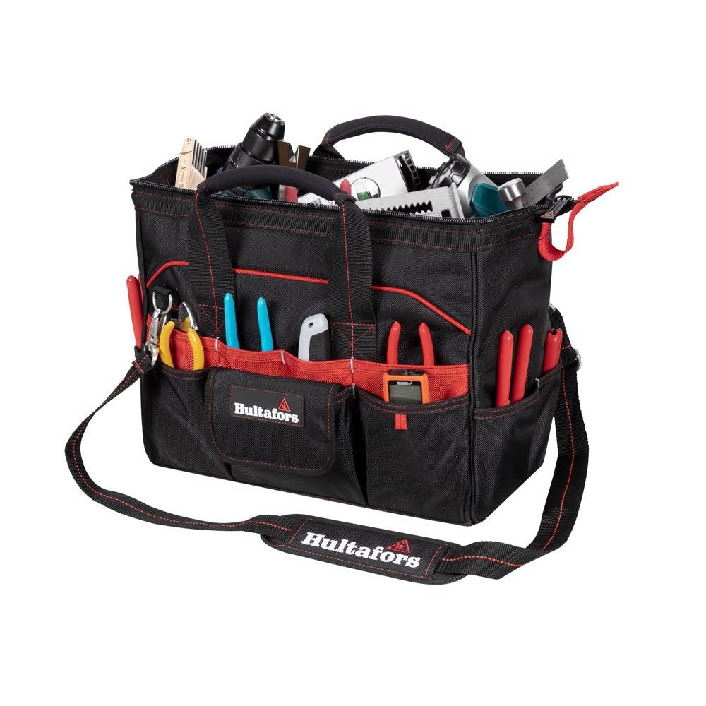 CLC HT5543 Hultafors Group Tradesman Tool Bag, Black/Red