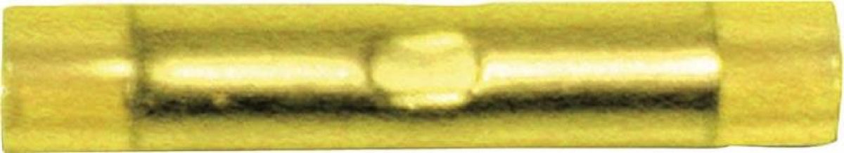 Calterm 65521 Tech Line Antivibe Double Crimp Butt Splice, 12 - 10 AWG, Yellow