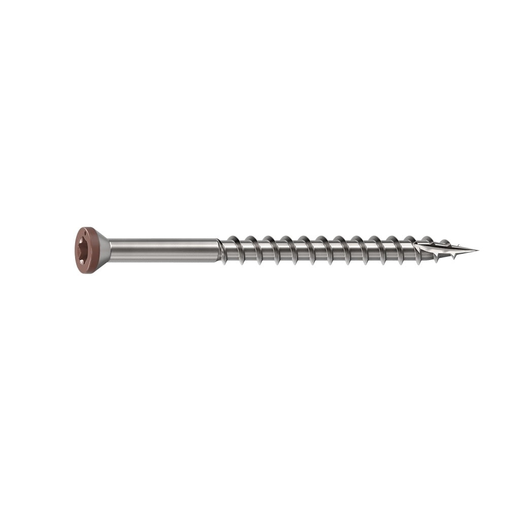 Camo 0353050BS Deck Screw, Trim Head, Star Drive, Brown