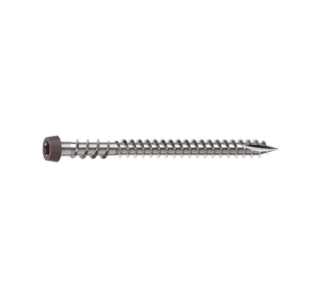 Camo 0367158DS Deck Screw, Trim Head, Star Drive, Dark Brown