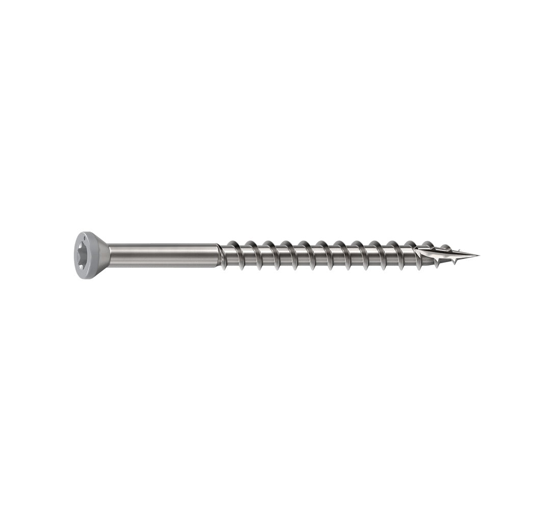 Camo 0353050ES Deck Screw, Trim Head, Star Drive, Gray