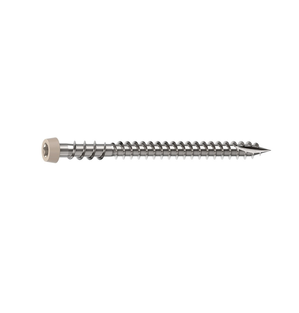 Camo 0367158SS Deck Screw, Trim Head, Star Drive