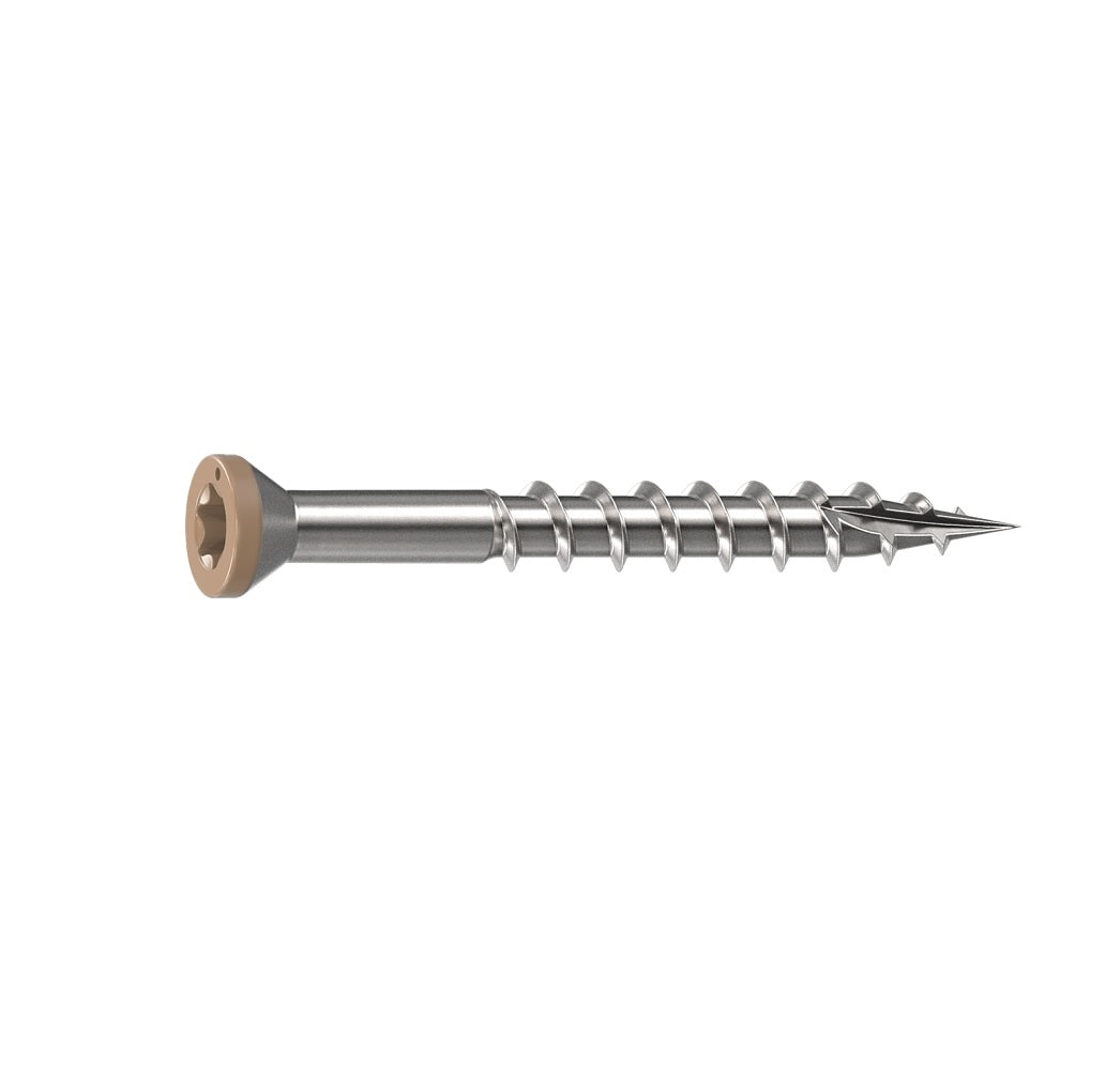Camo 0353000TS Deck Screw, Trim Head, Star Drive, Tan