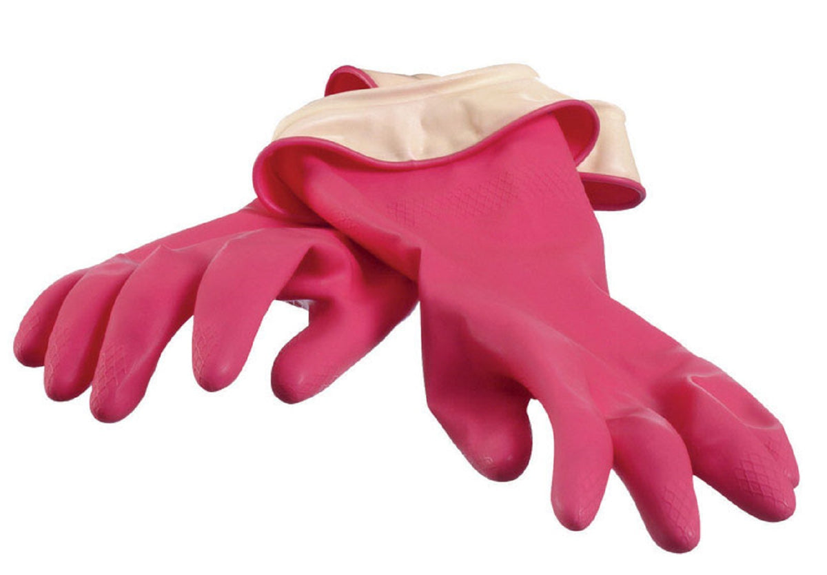 Casabella 8546060 Waterblock Cleaning Gloves, Latex, Pink, Large