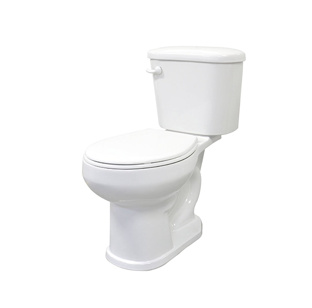 Cato J0052011120 Toilet, Round Bowl, White, 1.28 gpf Flush
