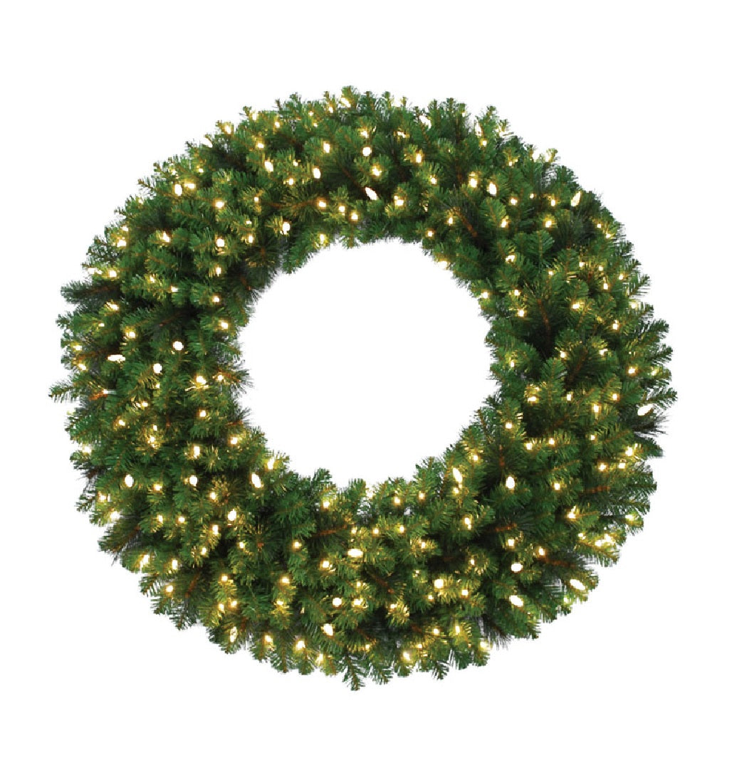 Celebration MPWR-48-WAC6WWA Prelit Mixed Pine Christmas Wreath, 48" Dia
