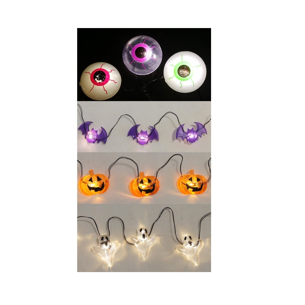Celebrations A354701G Halloween Eyeballs/Bats/Pumpkins/Flying Ghosts Lights