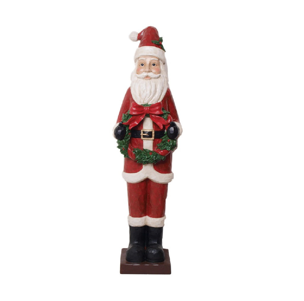 Celebrations B99130780 Slim Christmas Santa Claus, Polyresin, 48" H