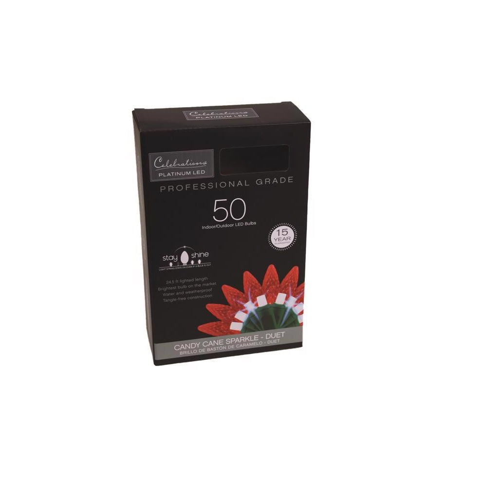 Celebrations C65MM50CCSA Platinum LED String Christmas Lights, 25 Feet
