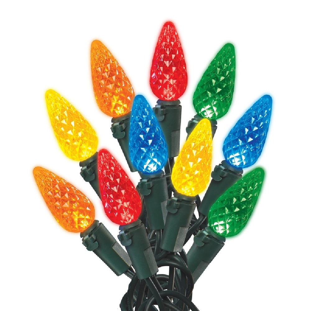 Celebrations 47951-71 Christmas Faceted C6 Light Set, Multicolored