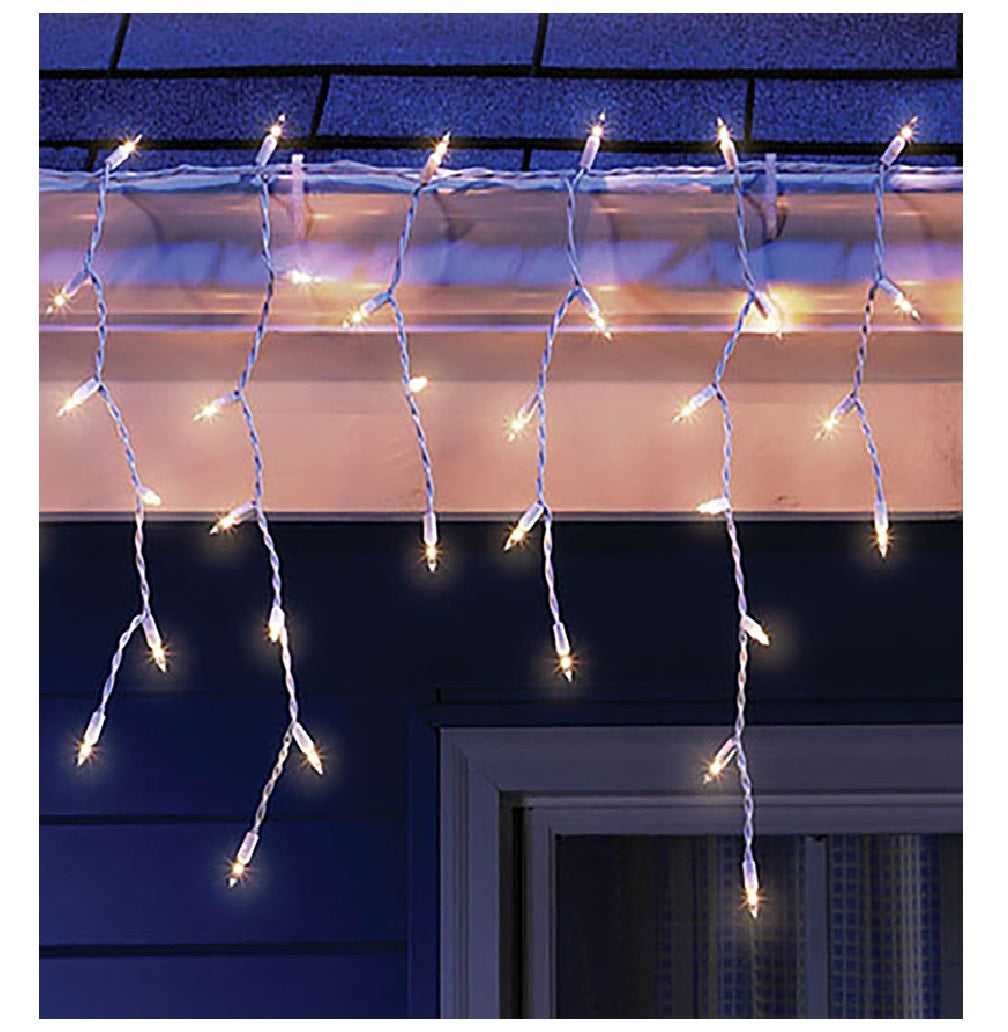 Celebrations 14073-71 Christmas Incandescent Icicle Light Set, 5.67' L