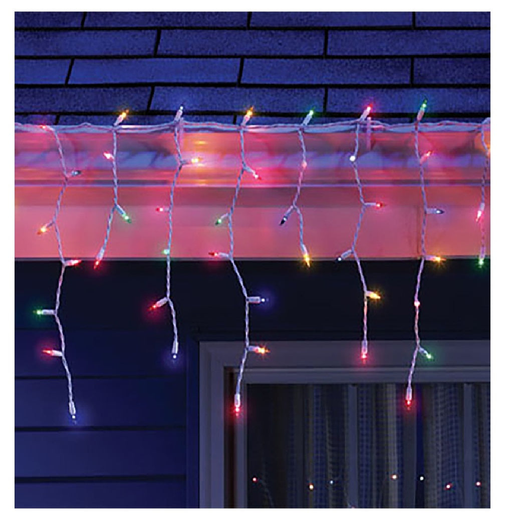 Celebrations 14074-71 Christmas Incandescent Icicle Light Set, 5.67' L