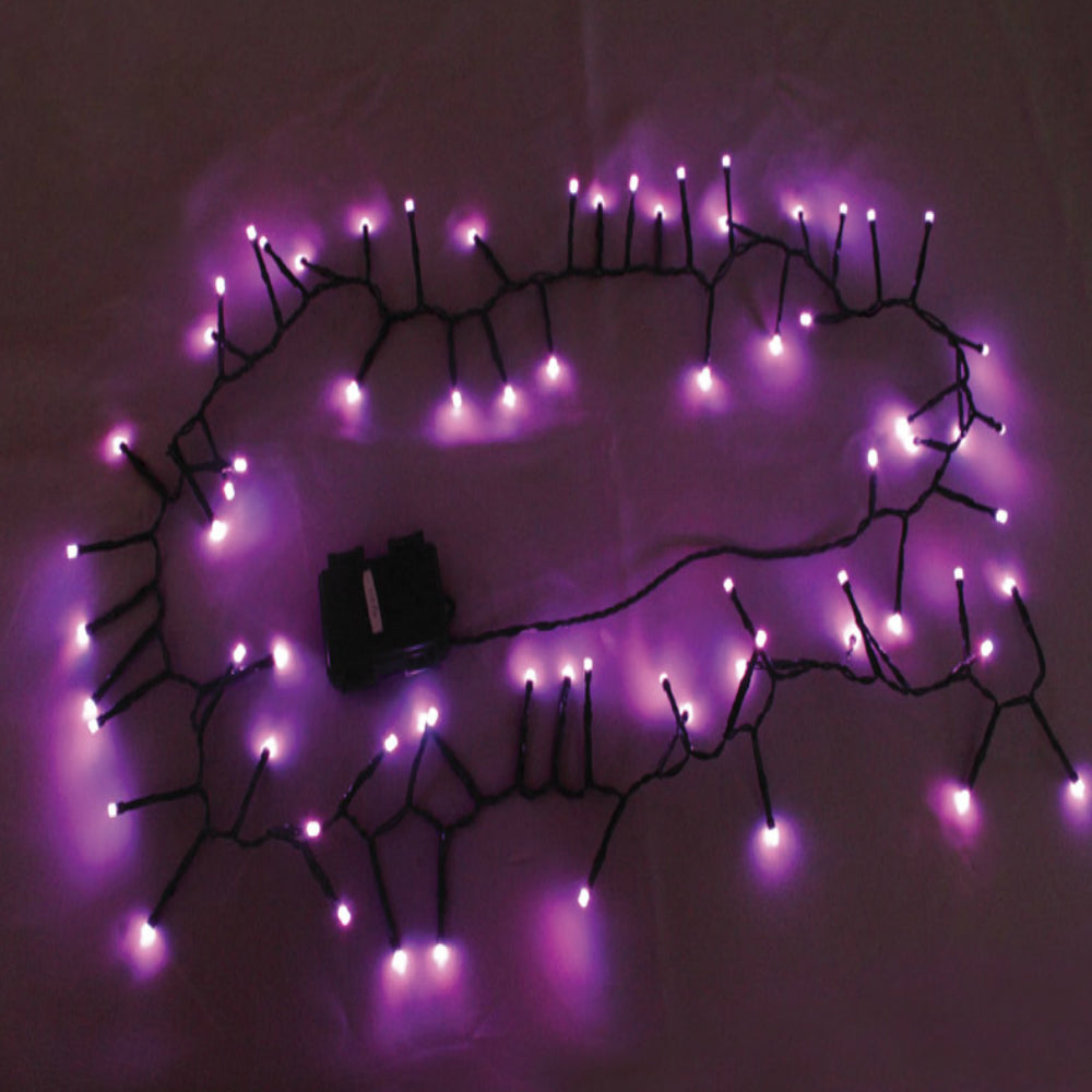 Celebrations 34976-71 Cluster Lighted Halloween Lights, Purple