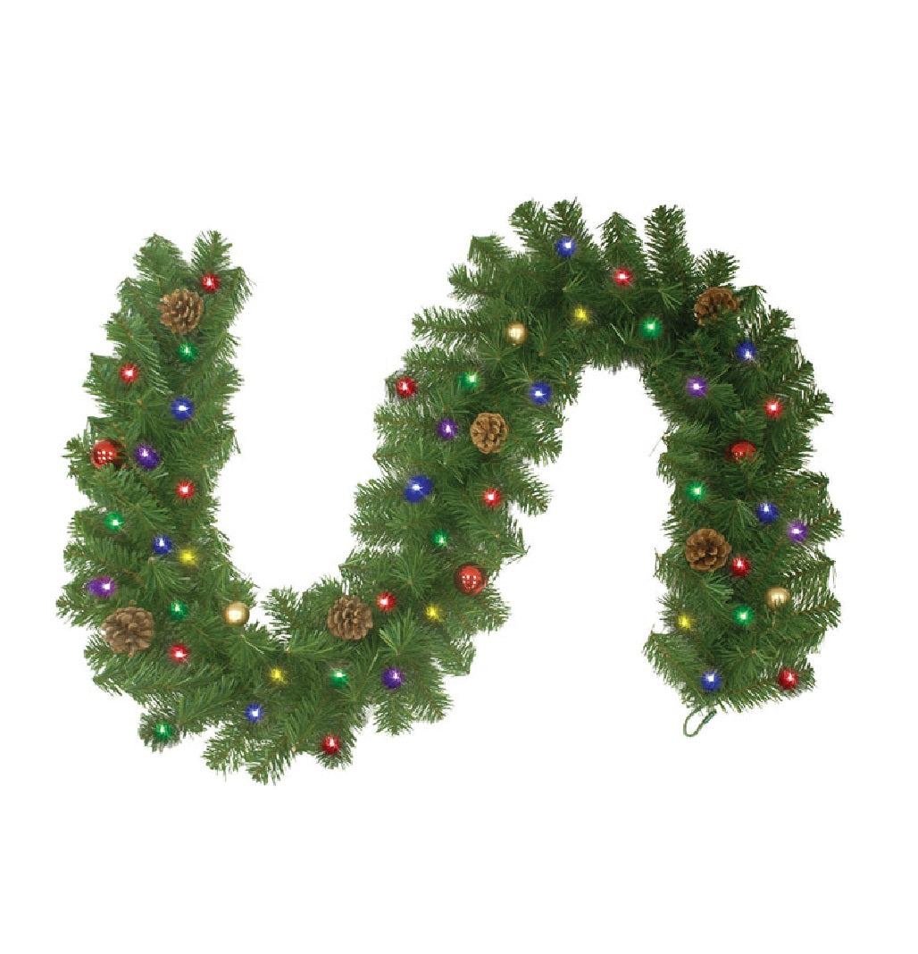 Celebrations DFGARL6ORN-MUA Prelit Douglas Christmas Garland, 6' L
