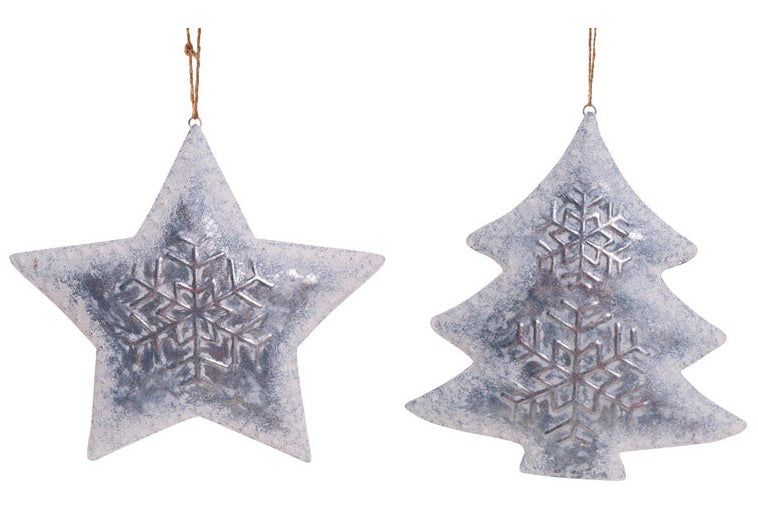 Celebrations D9170628/29 Home Christmas Tree Ornaments, Silver