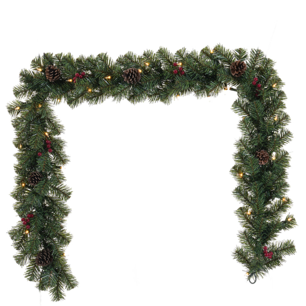 Celebrations G60-120-35LC Prelit Christmas Garland, Green, 6 Ft