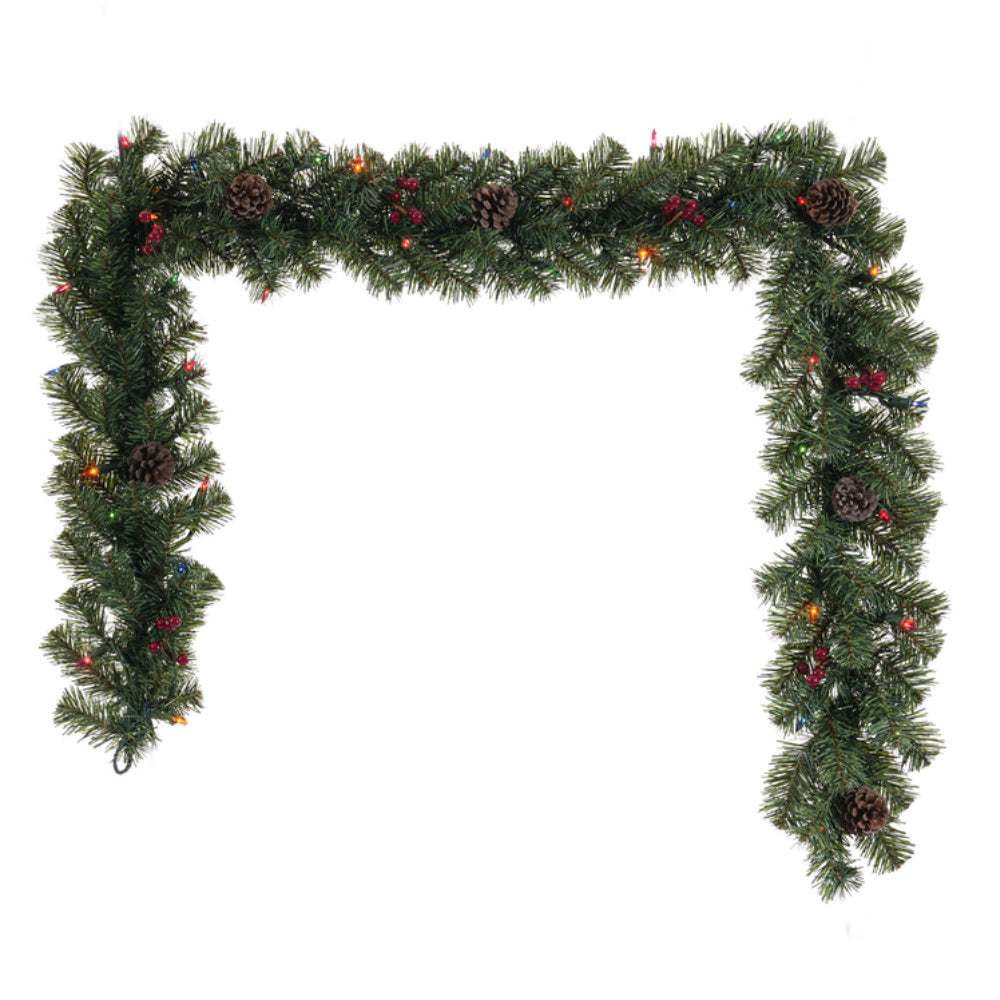 Celebrations G60-120-35LM Multicolored Prelit Christmas Garland, 6 Ft