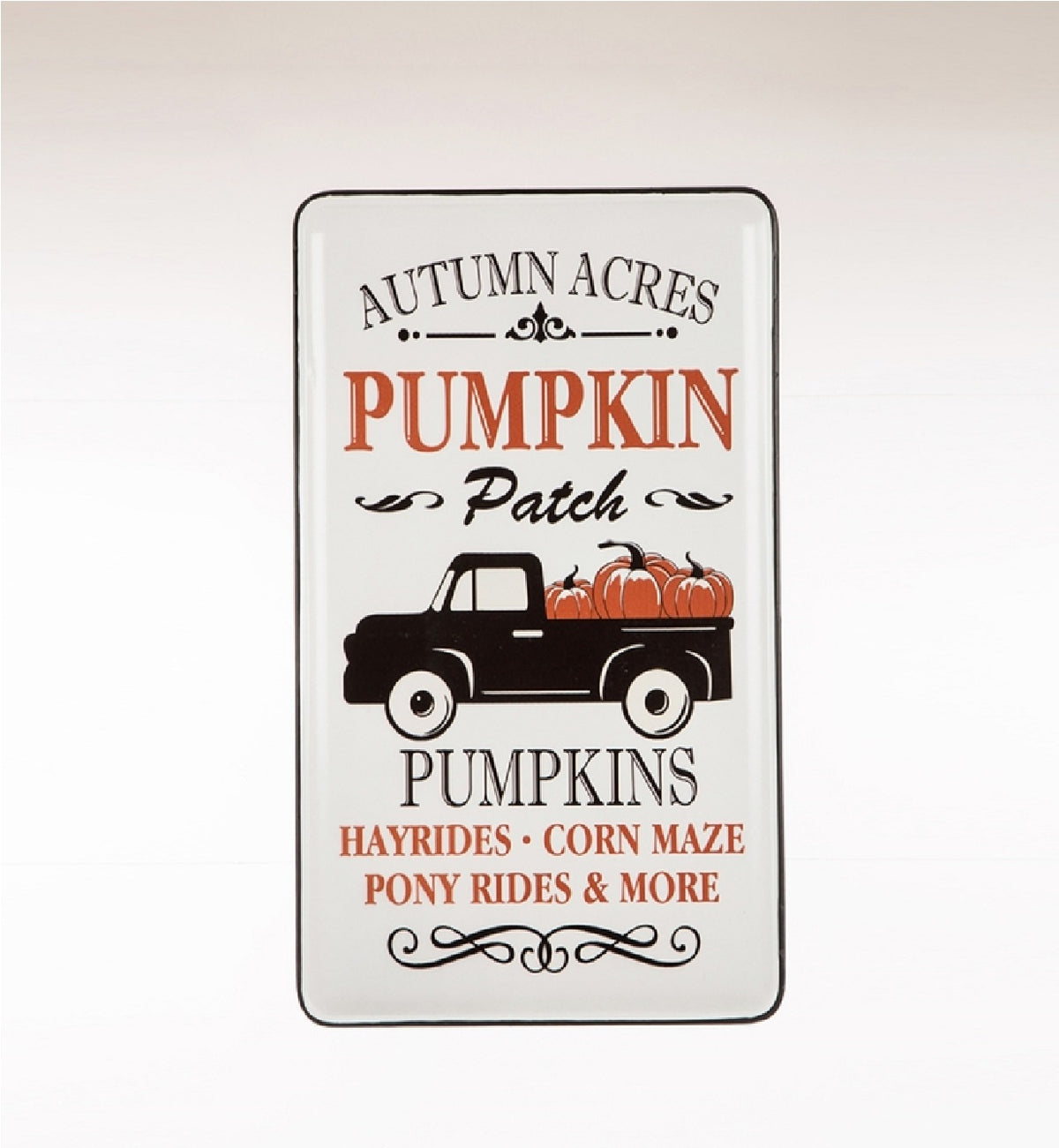 Celebrations JK47678 Autumn Acres Enamel Sign Fall Decoration