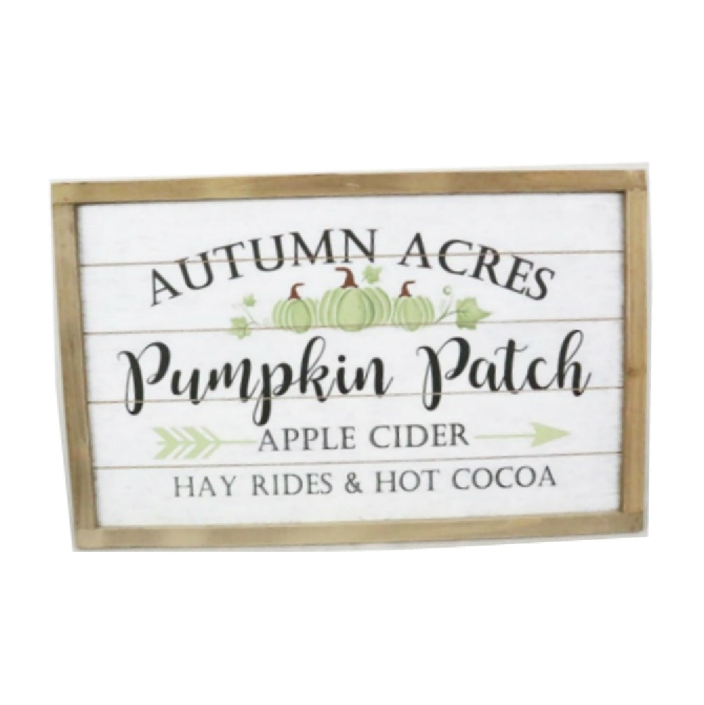 Celebrations JK39930 Framed Pumpkin Patch Sign Fall Decor