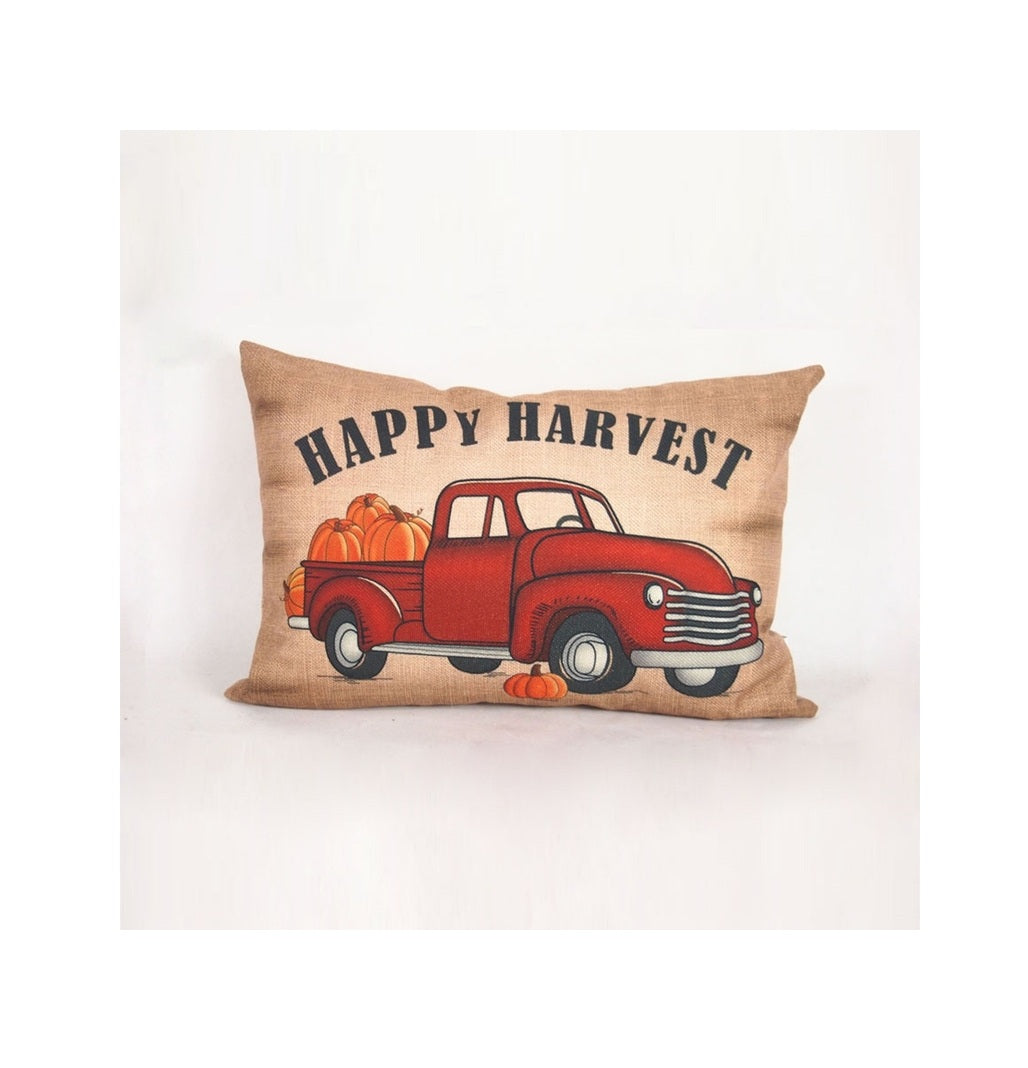 Celebrations JK34582 Happy Harvest Truck Pillow Fall Decoration