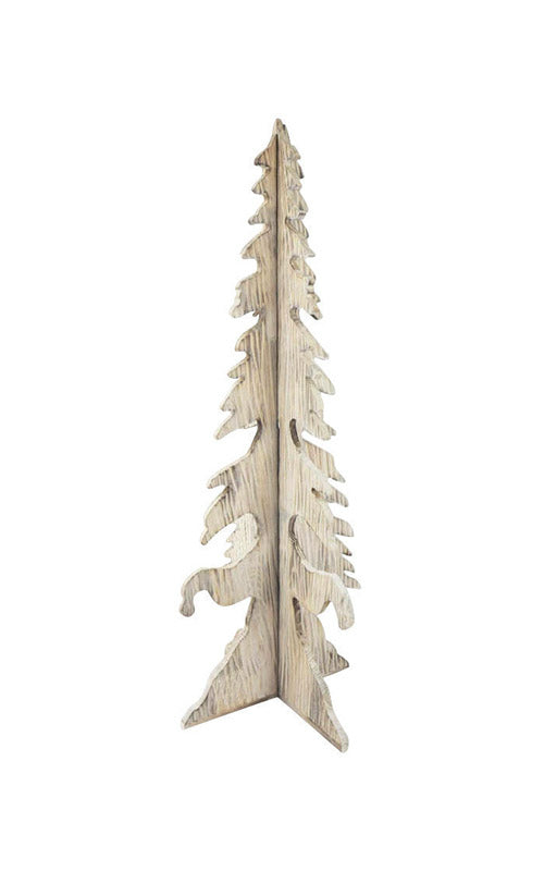 Celebrations JK93915SAH Christmas Tree Decoration, Wood, White