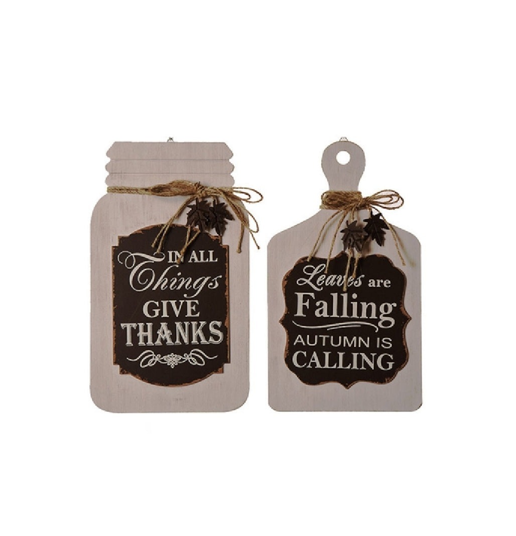 Celebrations JK34545 Thanksgiving Fall Phrase sign Decor