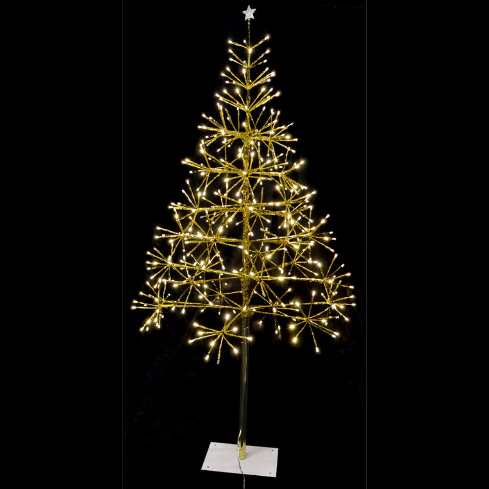Celebrations LEDLBTR45GWWTWA Light Burst Twinkle LED Christmas Tree, Gold