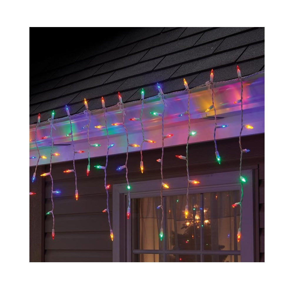 Celebrations 44519-71 LED Mini Icicle Christmas Lights, 6 Feet