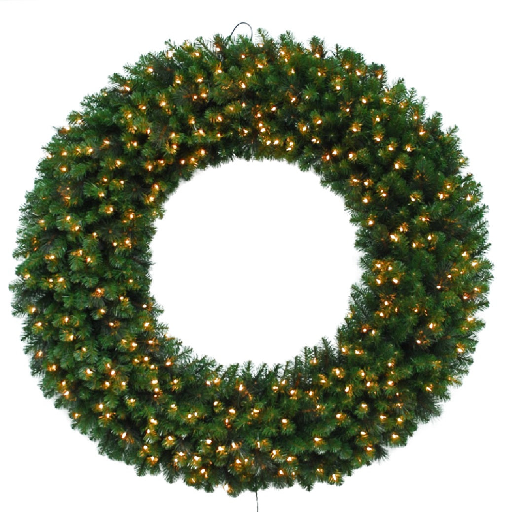 Celebrations MPWR-60-CLA Prelit Mixed Pine Christmas Wreath, 60" Dia