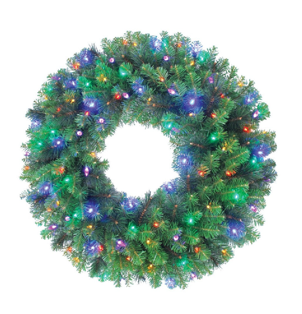 Celebrations MPWR-36-WAC6MUA Prelit LED Mixed Pine Christmas Wreath