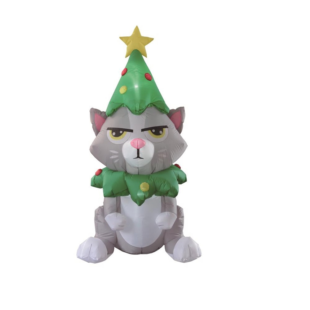 Celebrations 22MY090719 LED Inflatable Christmas Cat, 7 Feet