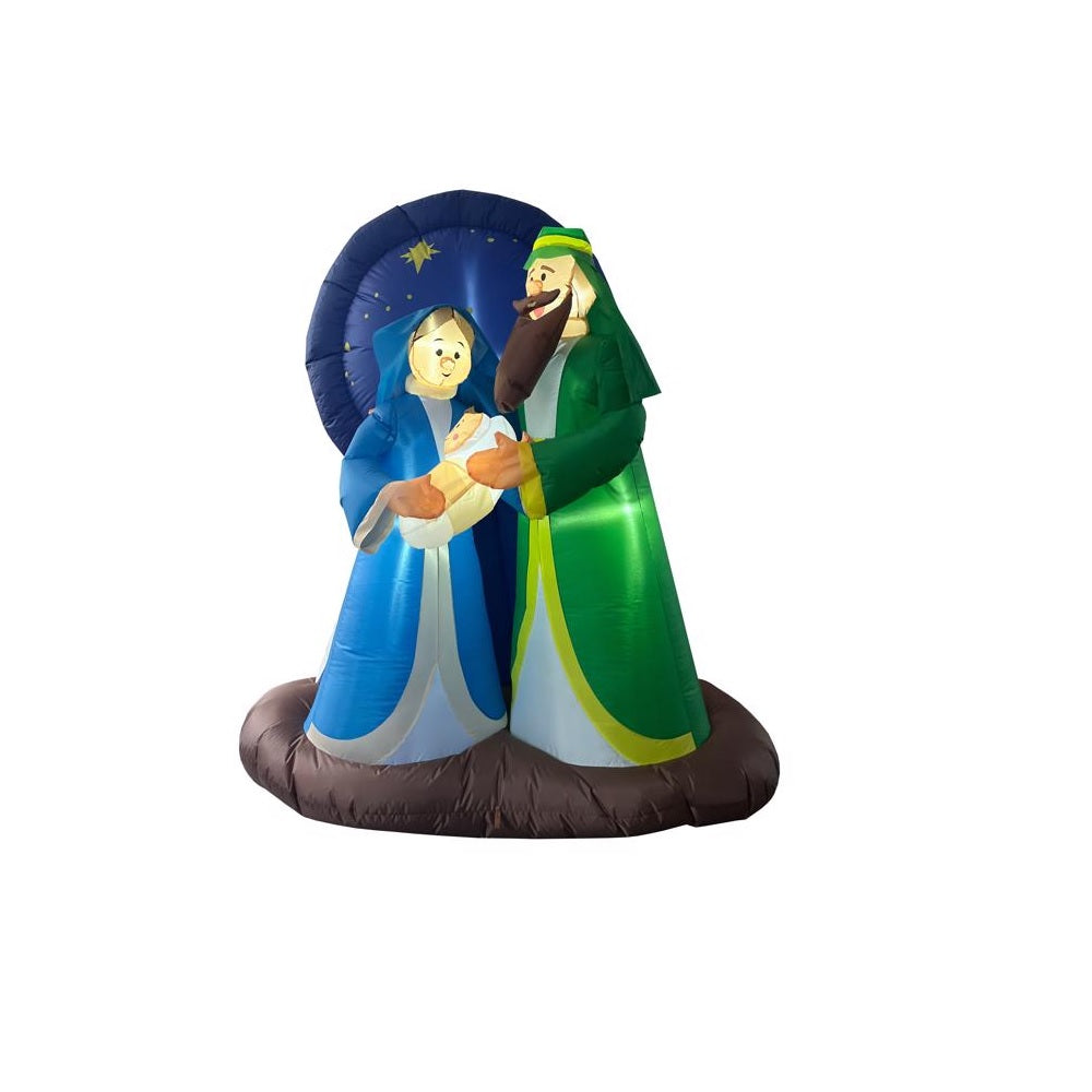 Celebrations 22MY090702 LED Inflatable Christmas Nativity, 7 Feet