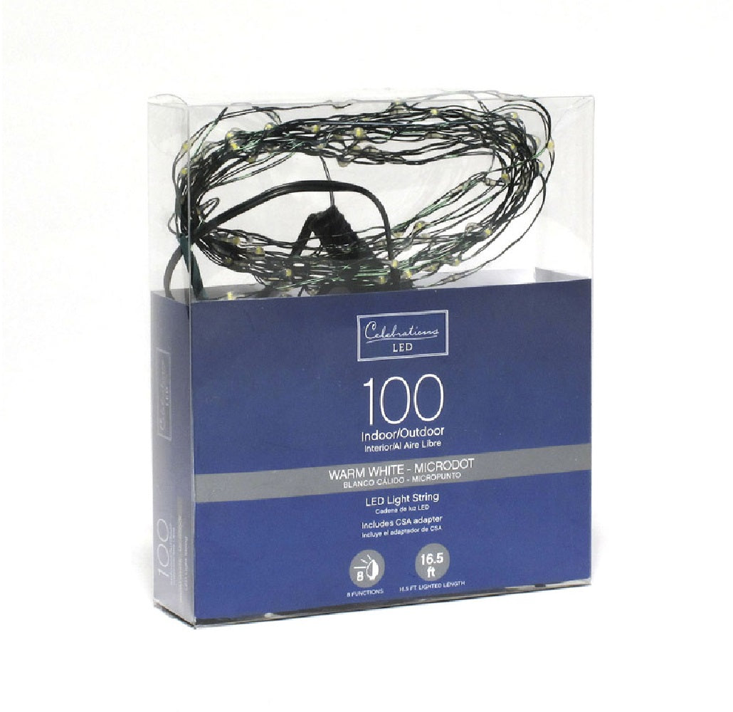 Celebrations 41068-71 Micro Dot Micro Light Set, Warm White, 16.5'
