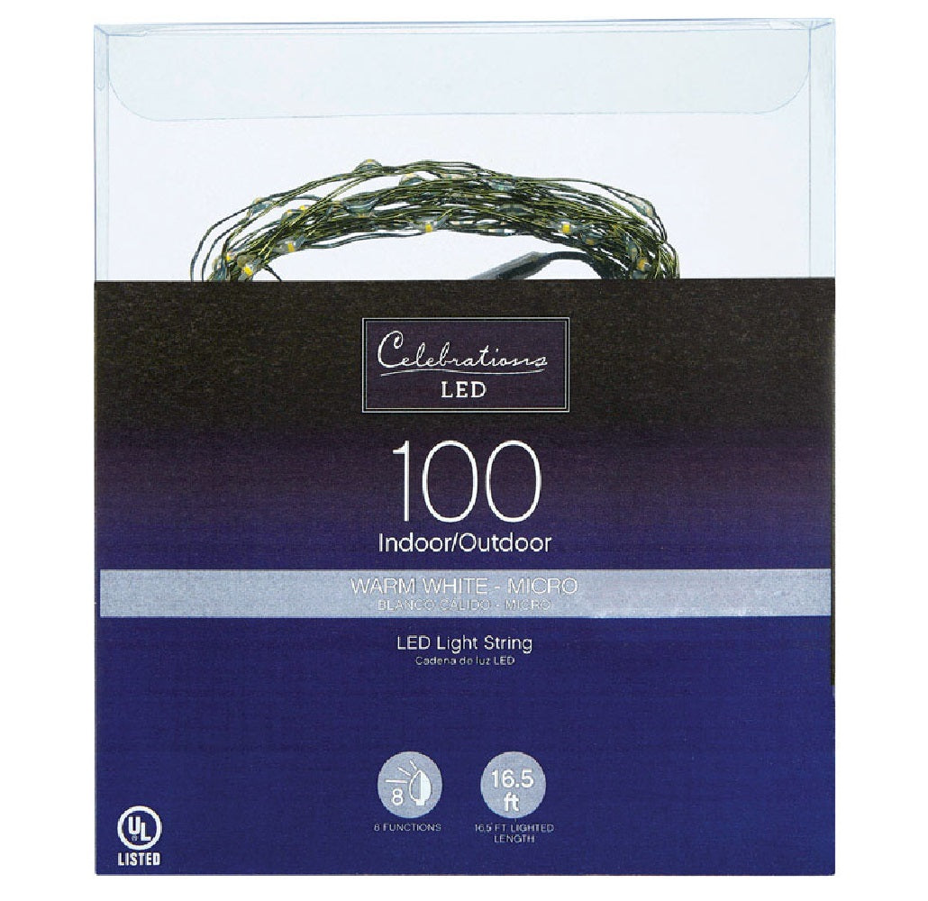 Celebrations 41068-71 Micro Dot Micro Light Set, Warm White, 16.5'