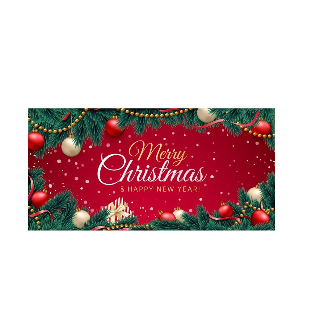 Celebrations RE2-07-16-001 Merry Christmas and Happy New Year Garage Door Cover