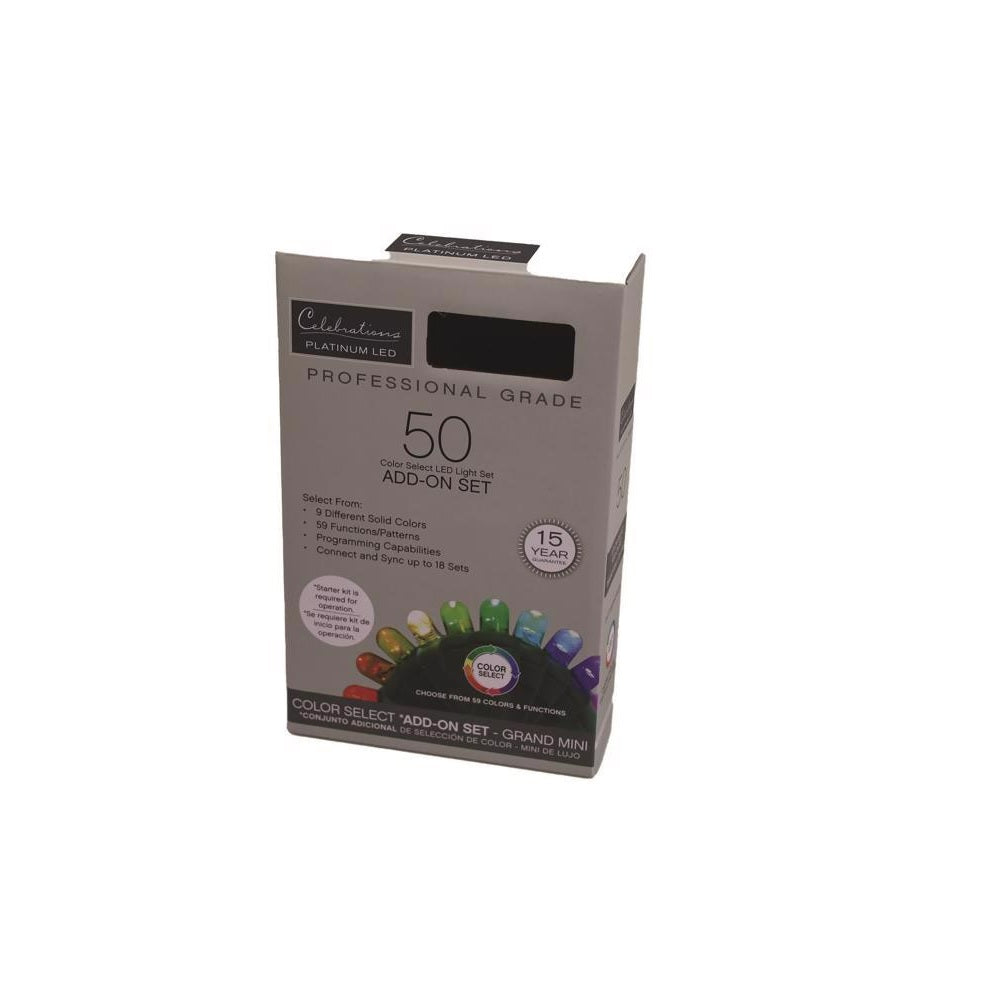 Celebrations RGBWWA5MMA Platinum LED Mini String Christmas Lights, Multicolored