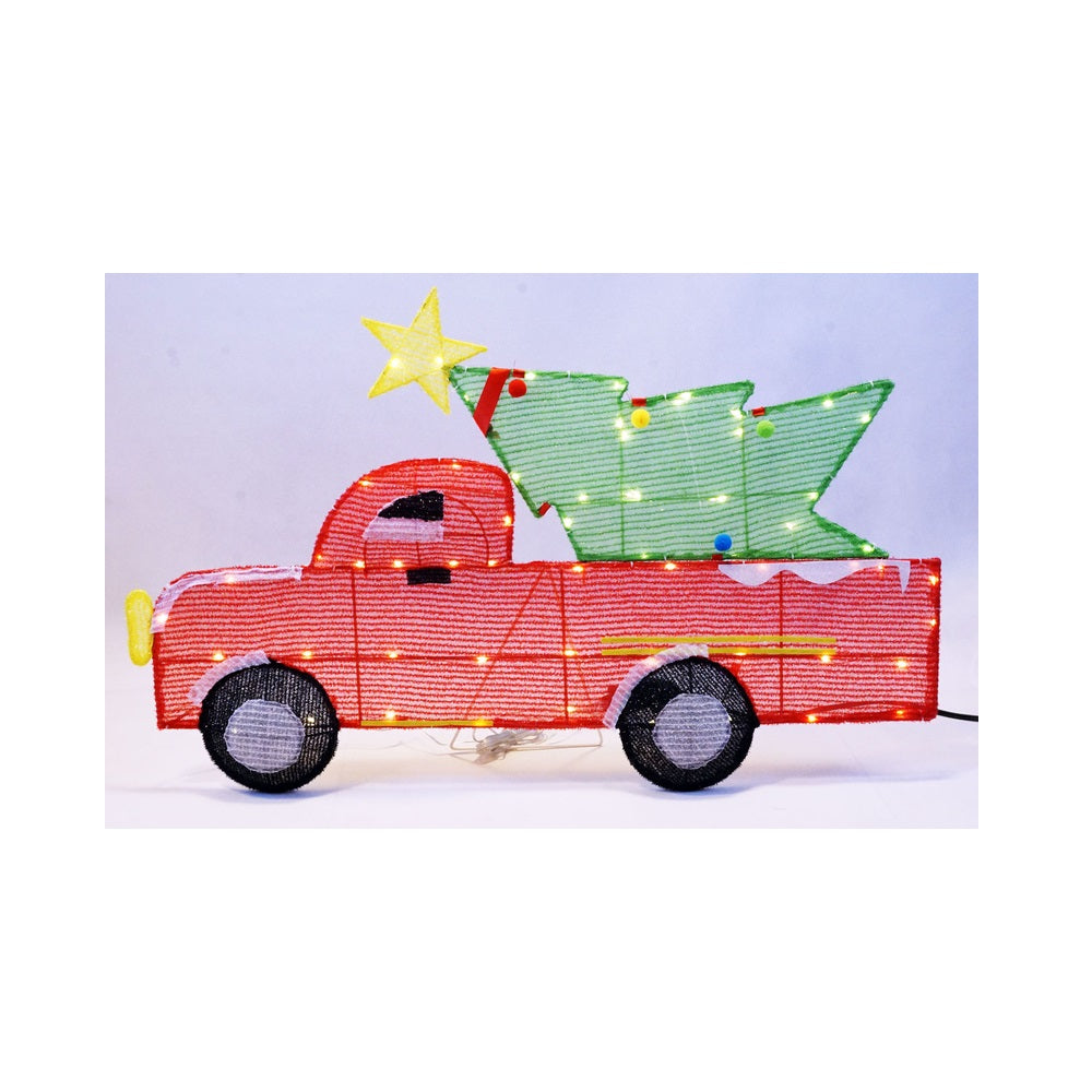 Celebrations R6405914 Red Truck With Christmas Tree