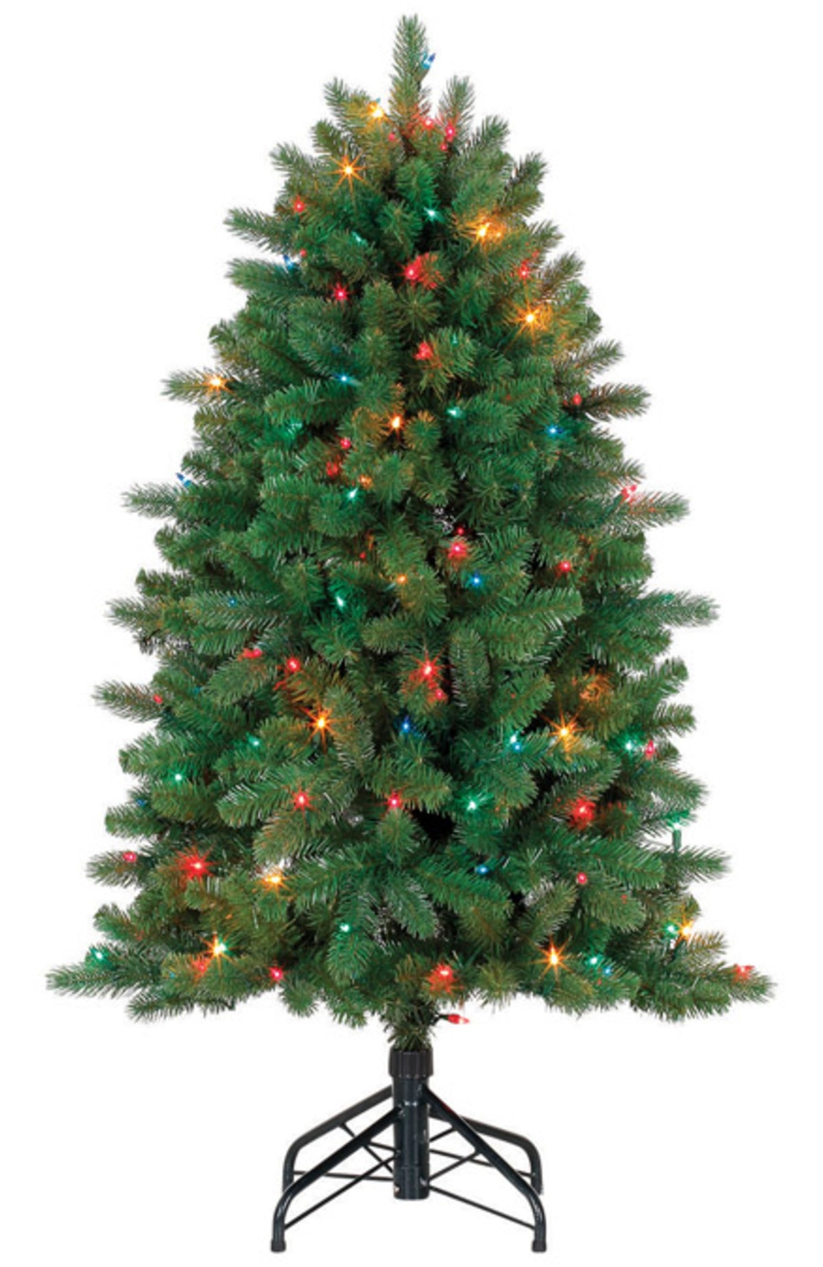 Celebrations TG40P5154D00 Grand Fir Hinge LED Christmas Tree, 4'