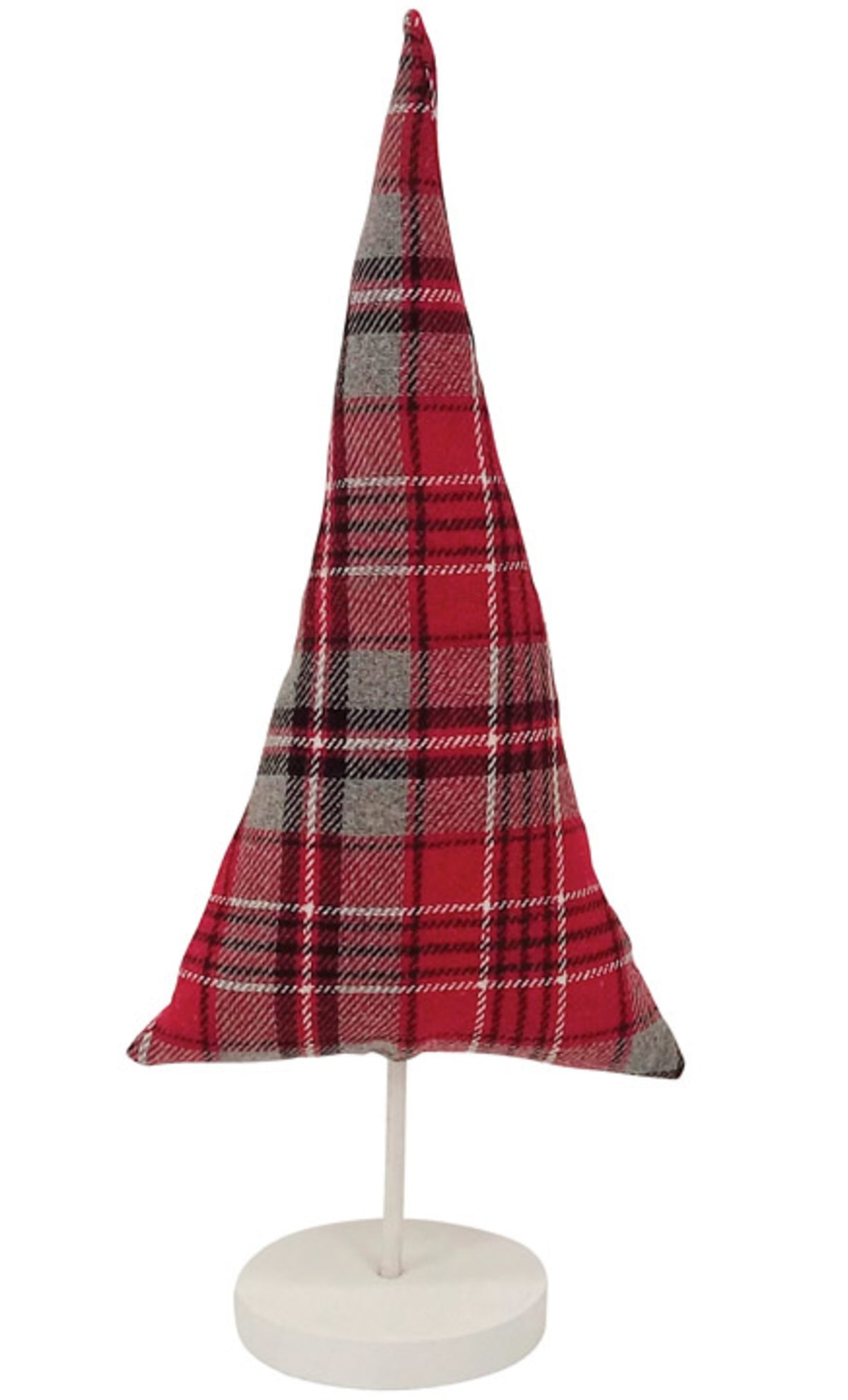 Celebrations TXF3164 Christmas Plaid Tree, Red/Gray